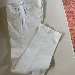 LOFT Modern Straight White Jeans